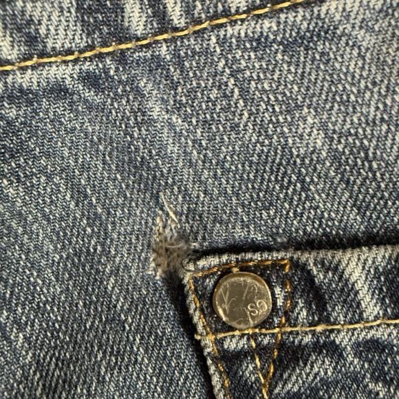 G Star Raw Jeans Men's 34x29 Blue Radar Straight Distressed Restored Y2K Hemmed - Picture 7 of 13